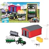 JNS_483197 David Halsall Country Life – Ensemble de Figurines et Tracteur de la Ferme, JNS_483197, Multicolore