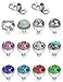 SCERRING 14G Dermal Piercing Jewelry Anchor Tops and Base Titanium Microdermals Piercing for Women Men Opal CZ Ball 2mm 3mm 4mm 14PCS