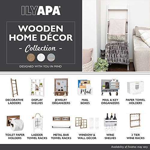 Ilyapa Wood Shutters Wall Decor - Farmhouse Style Weathered White Barn Door Shutters For Interior Wall Art | American Family-Owned Business #TOP3