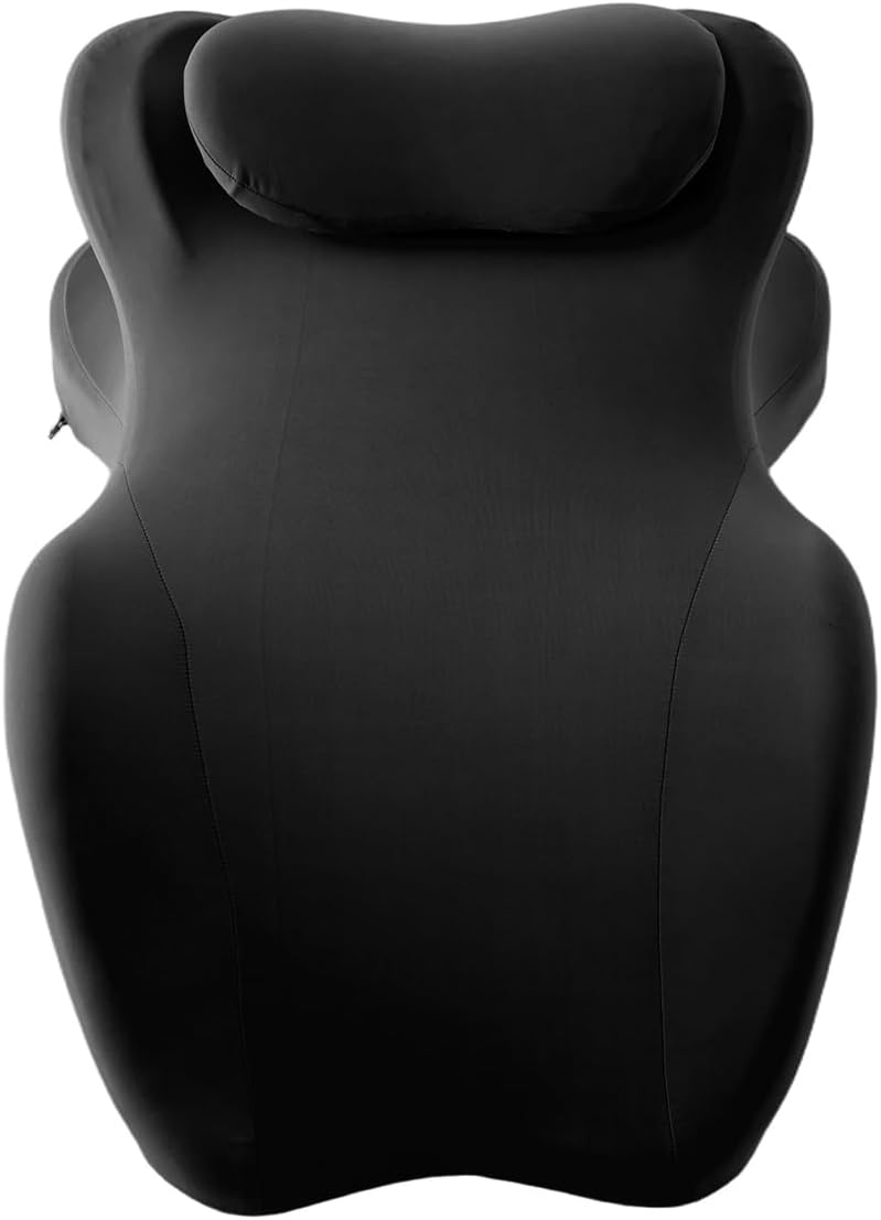 Reading Pillow for Watching tv and Reading in Bed,Ergonomic Wedge Pillow Prone Position with Support More Comfortable (Black, One Size) Black One Size