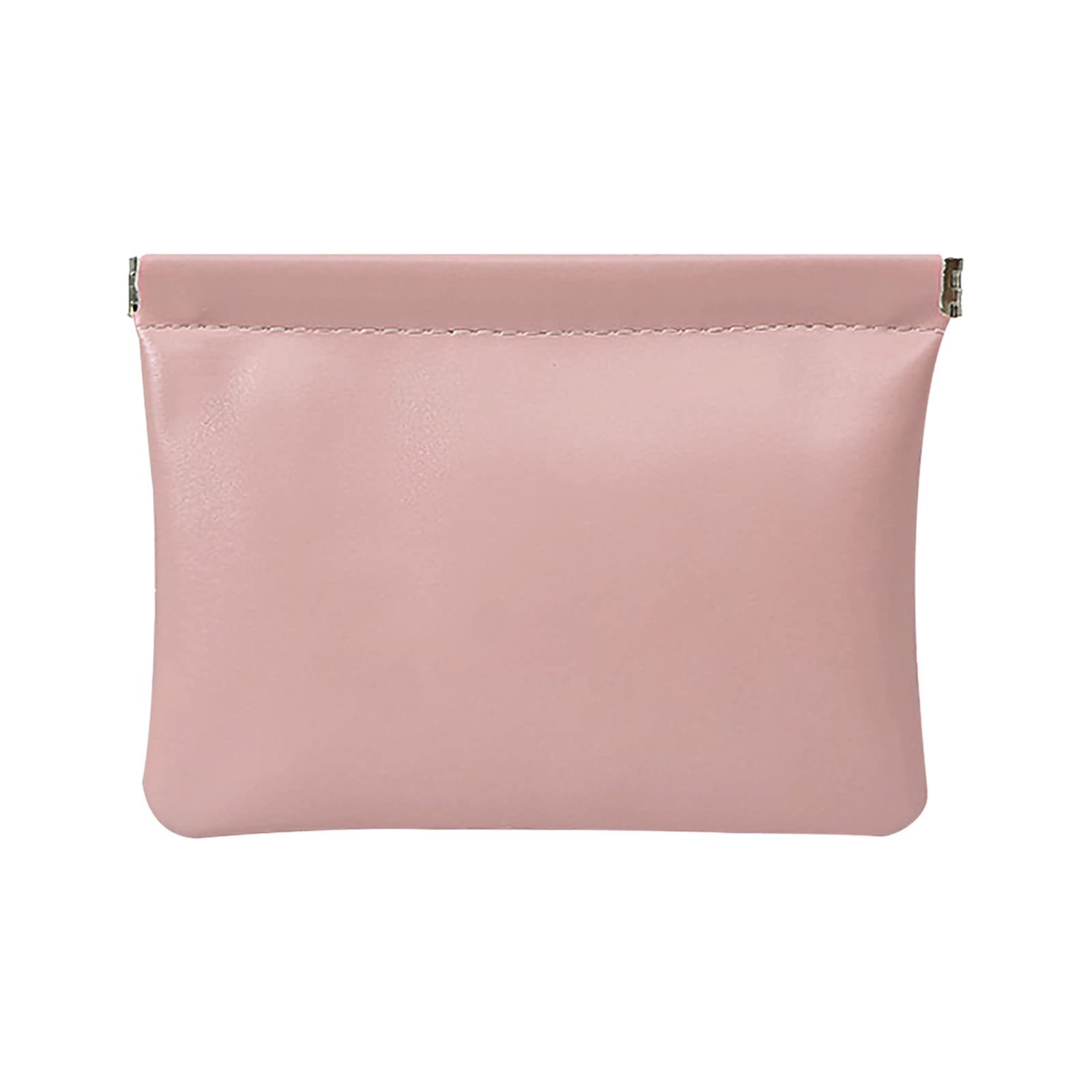 PASNOWFUPocket Comestic Bag, Waterproof Leather Comestic Storage Bag For Lipstick, Foudation, Makeup Sponge And Other Travel Makeup Product, No Zipper Self-closing Travel Bag, pink