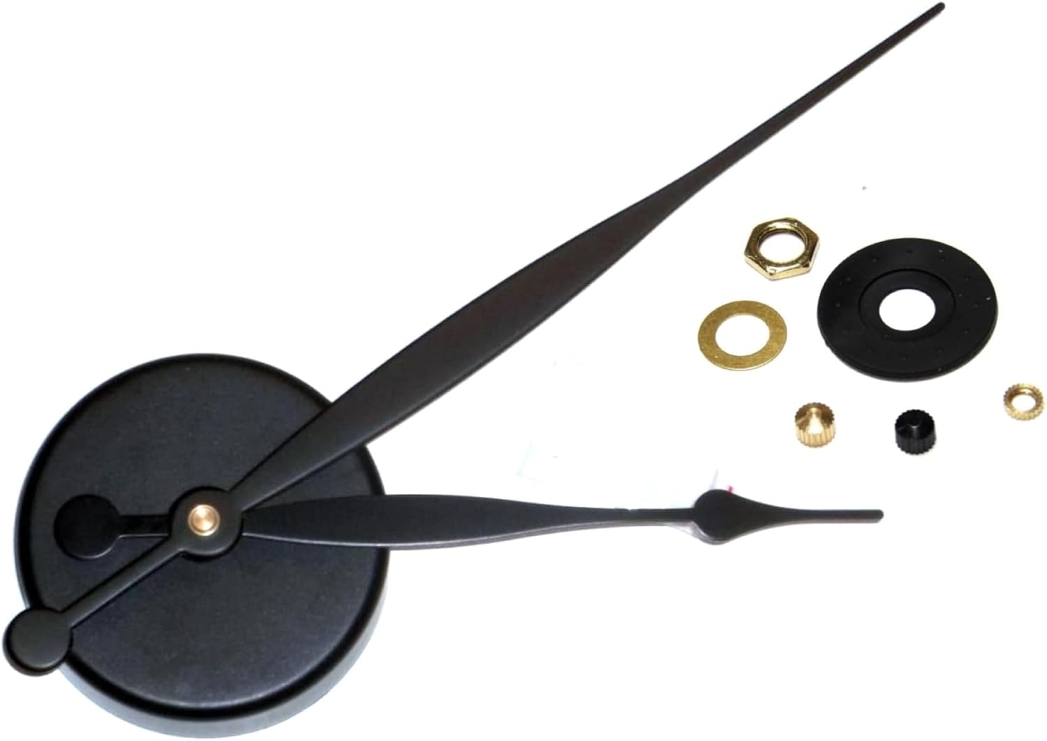 High Torque Clock Movement (Silent Sweep) Extended Shaft w/8-1/4 in. (No4) Balanced Hands and Wall Mount