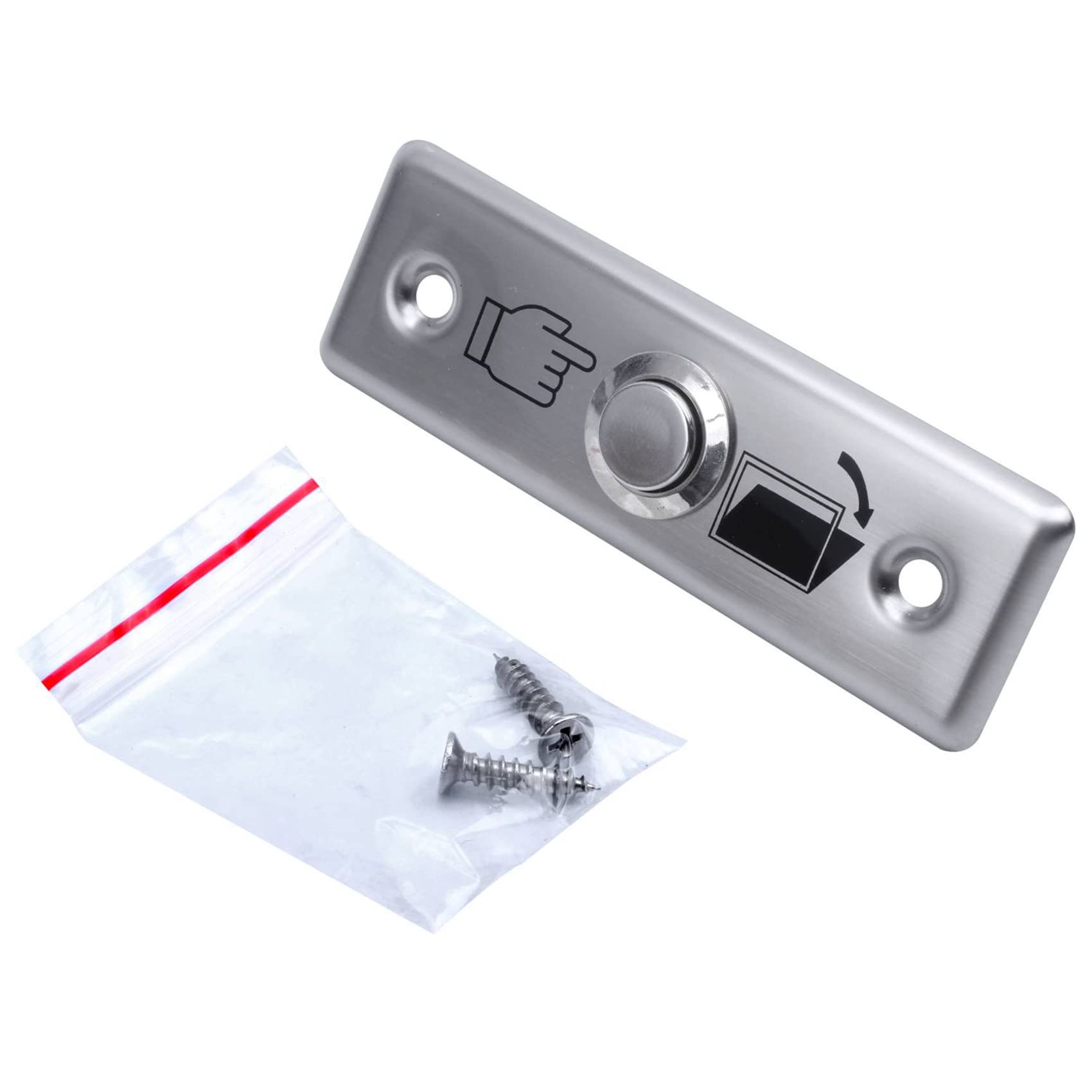 Lot de 20 boutons poussoirs de porte en acier pour contrôle d'accès M1L3