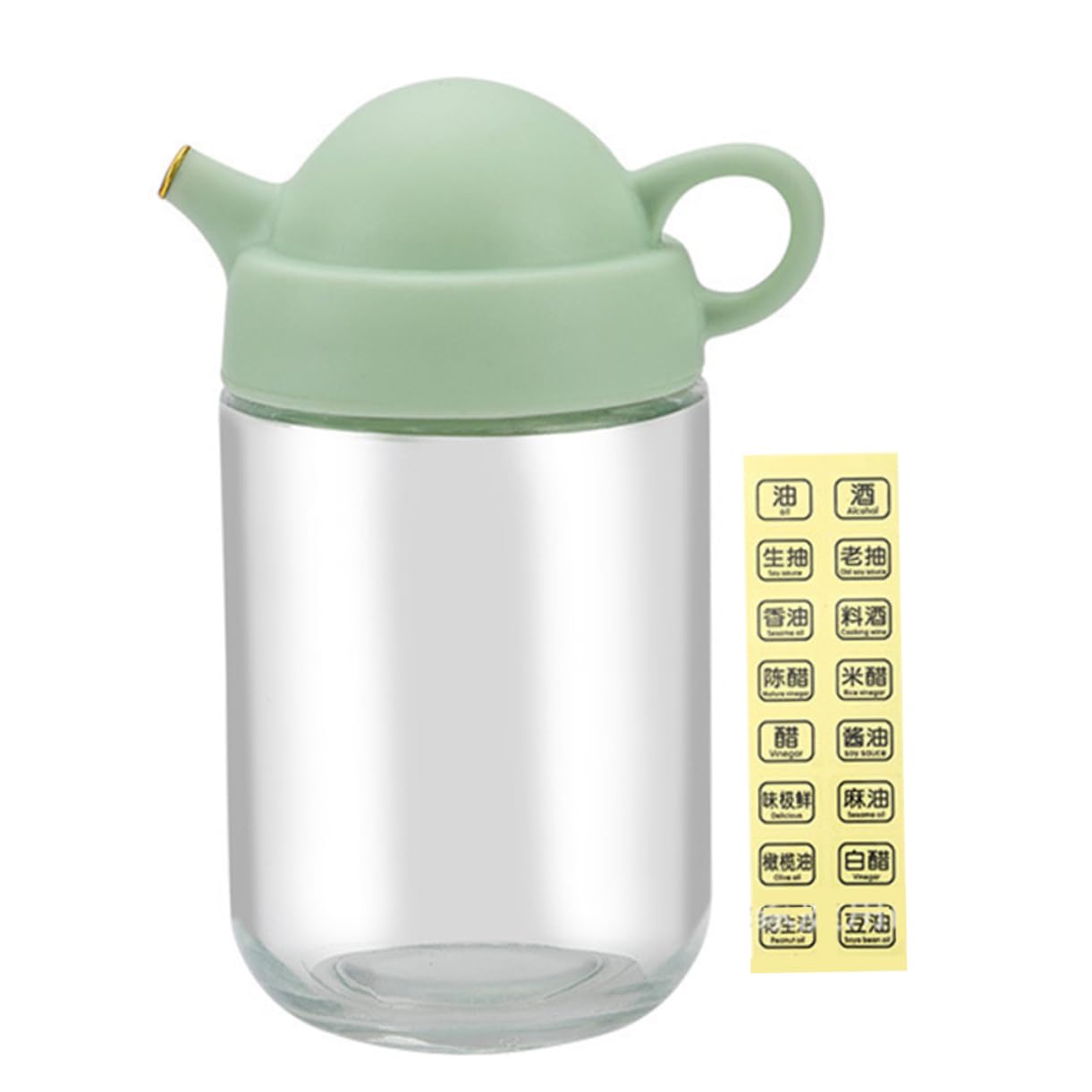 CVHfhjTG oil dispenser, Transparent Body Ergonomic Kitchen Soy Sauce and Olive Oil Container for Healthy Cooking Easy to Clean