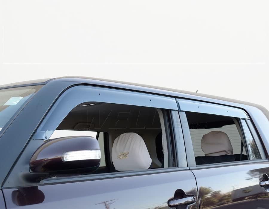 WellVisors Window Visors Wind Deflectors Compatible with Scion 2008-2015 xB with Black Trim Rain Guards 3-847SC006
