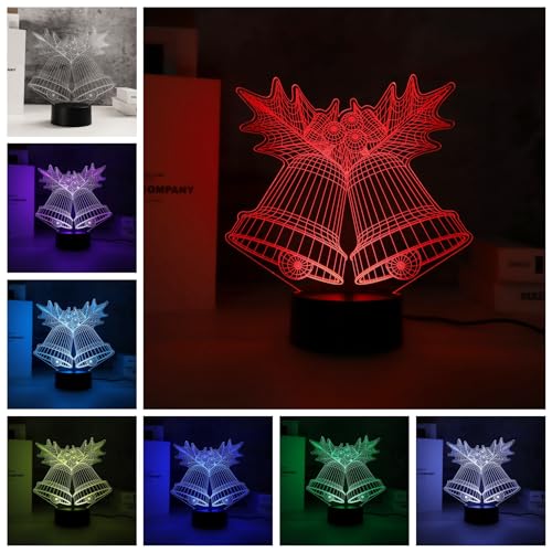 Lámpara de noche 3D ilusión sin código LED y control remoto miniatura 2