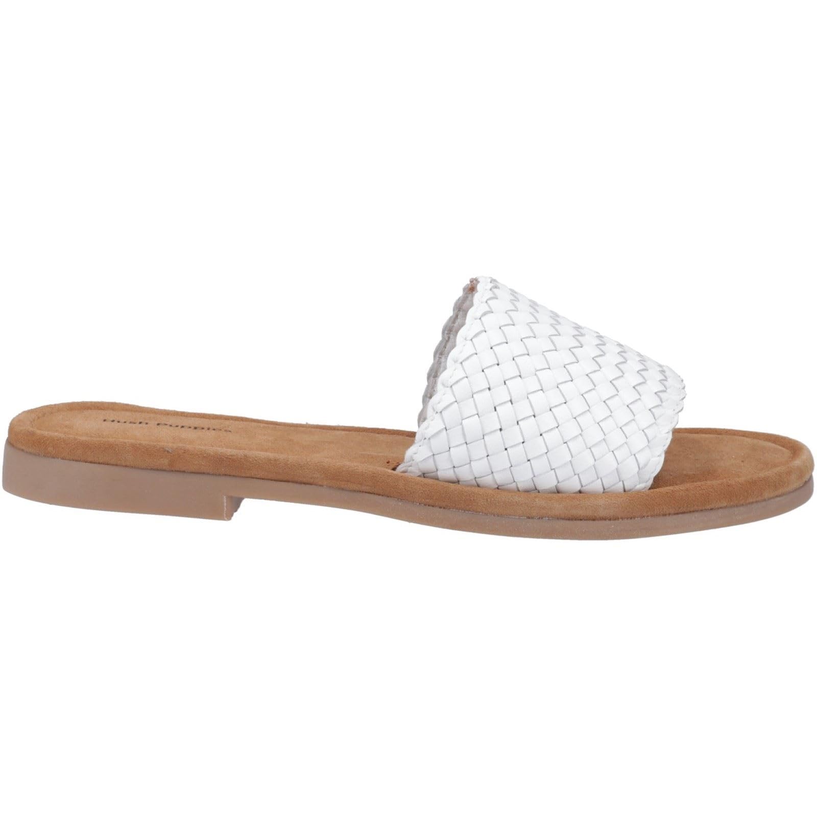 Hush Puppies Hetty Slide - Sandali da donna, in pelle, colore: Bianco