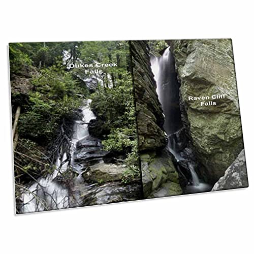 3dRose Dukes Creek Falls and Raven Cliff Falls - Desk Pad