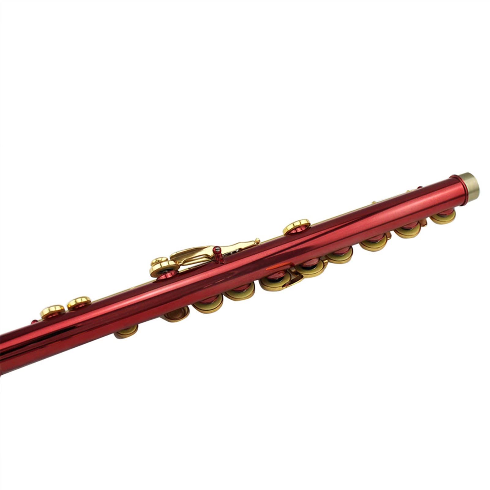 ZUZU Flauta Dominante Chapada En Oro del Cuerpo del Color Rojo del Agujero Cerrado del Grado Intermedio 16 Kit Flauta