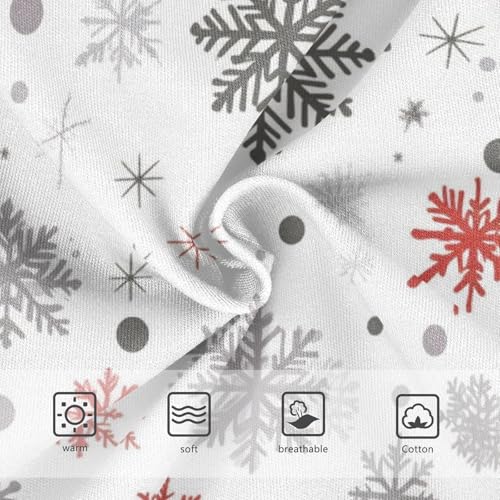 Girls' Organic Cotton Panties Comfort Underwear for Toddler Christmas Snowflake3