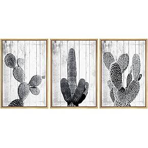 SIGNWIN Framed Canvas Print Wall Art Black and...