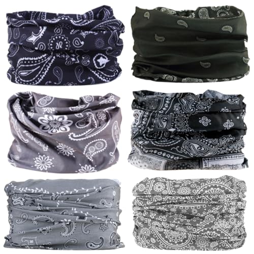 Image of Neck Gaiter Mask Face Scarf Bandana Tube Cover Headwear Balaclava Headband Headwrap for Men and Women