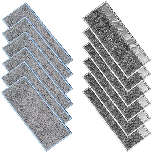 LOVECO 12 Pack Washable and Reusable Mopping Pads Compatible with Braava Jet M Series M6 (6110) Robot Mop,6 Wet and 6 Dry Mopping Pads