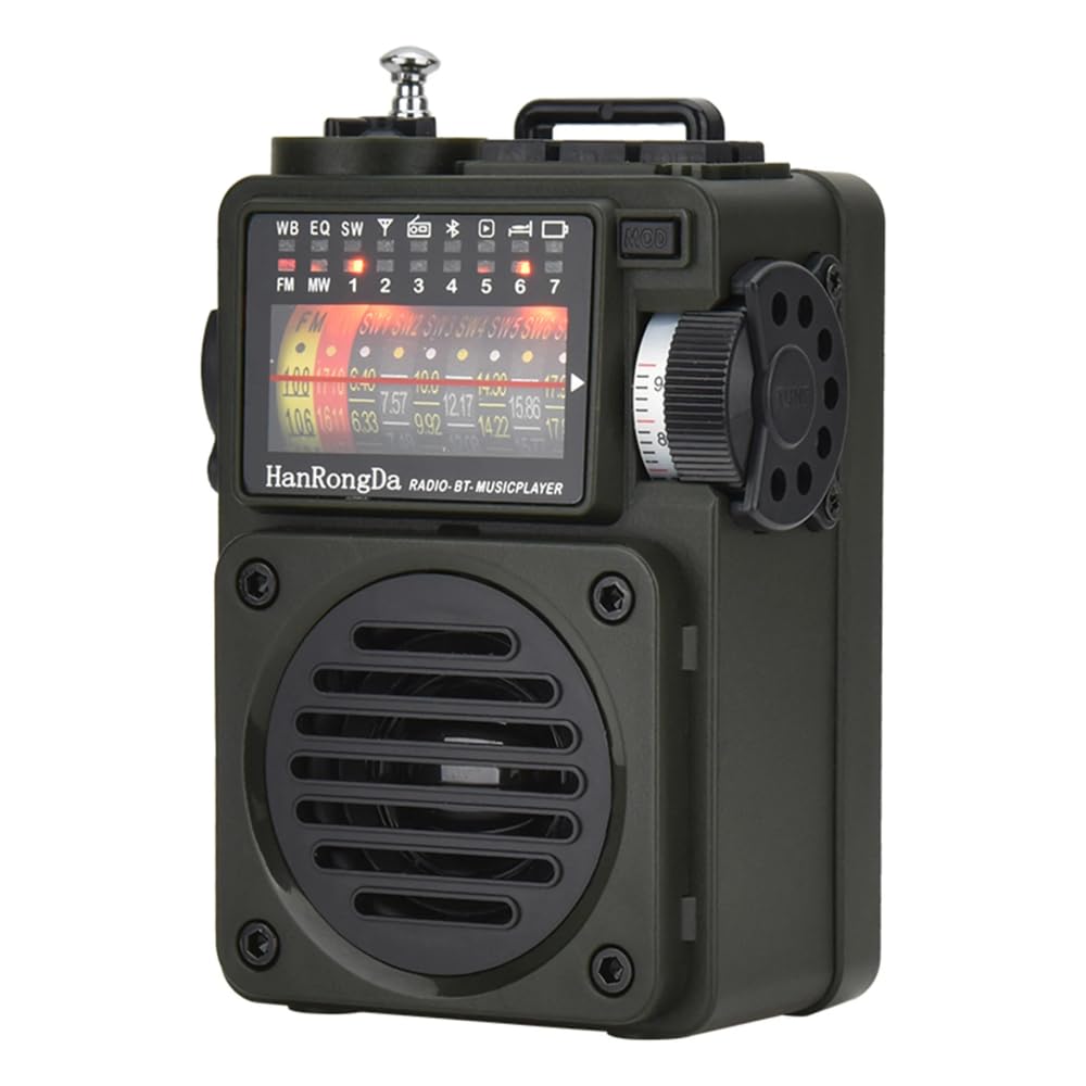 DollaTek HRD-700 Mini radio tascabile retrò Radio Bluetooth DAB/DAB+ AM FM a 10 bande Radio digitale retrò ricaricabile