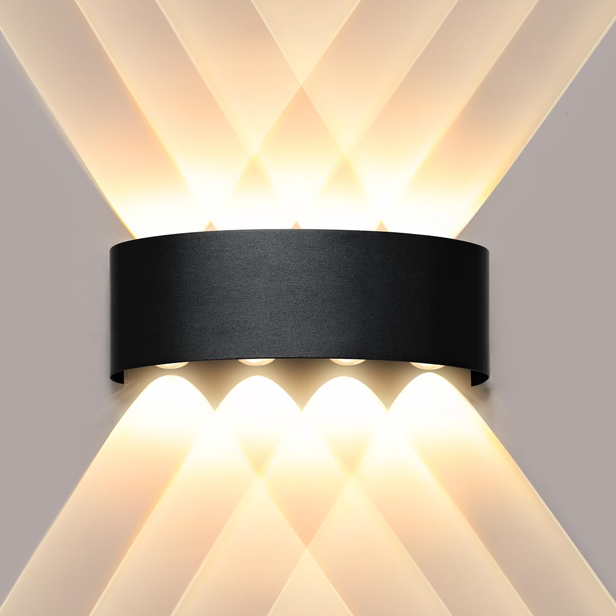 Ankey Modern 8W LED Wall Light, Up and Down Wall Lamp Sconce, IP65 Waterproof Aluminum Outdoor Wall Lights