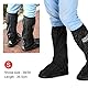 Motorrad Schuhe Abdeckung, Regenüberschuhe Wasserdicht Schuh Rutschfeste Regen Schuhe Abdeckung Wiederverwendbare Motorradstiefel Abdeckung Regenschutz (S-Schwarz)
