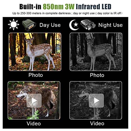 Jumelles infrarouges 2.5K avec zoom 8X pour observation - 2