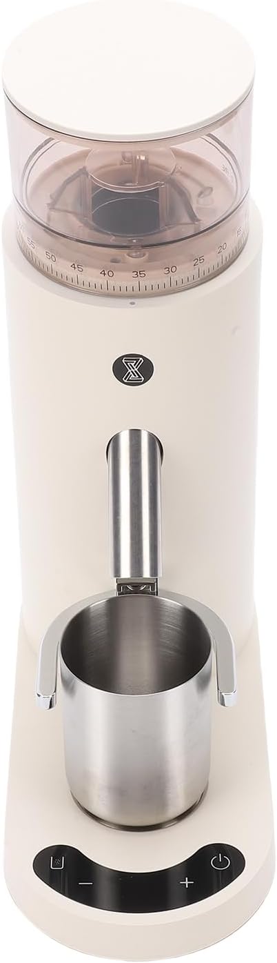 Pssopp Electric Coffee Grinder, Electric Burr Grinders Steel Coffee Bean with Multiple Grinding Settings for Home Use, Anti Static Stainless Bean (685 Apricot)