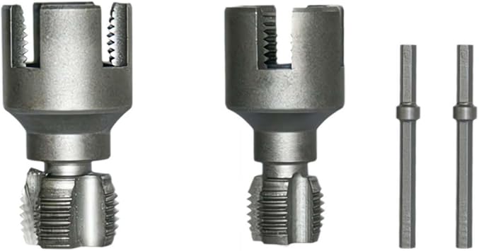 Pipe Thread Cutting Tool, Integrated Internal & External Pipe Threading Tool, 1/2 3/4 Electric Drill Compatible PVC Pipe Threader Kit for Electric Drill Cutting Threading, Plumbing Repairs