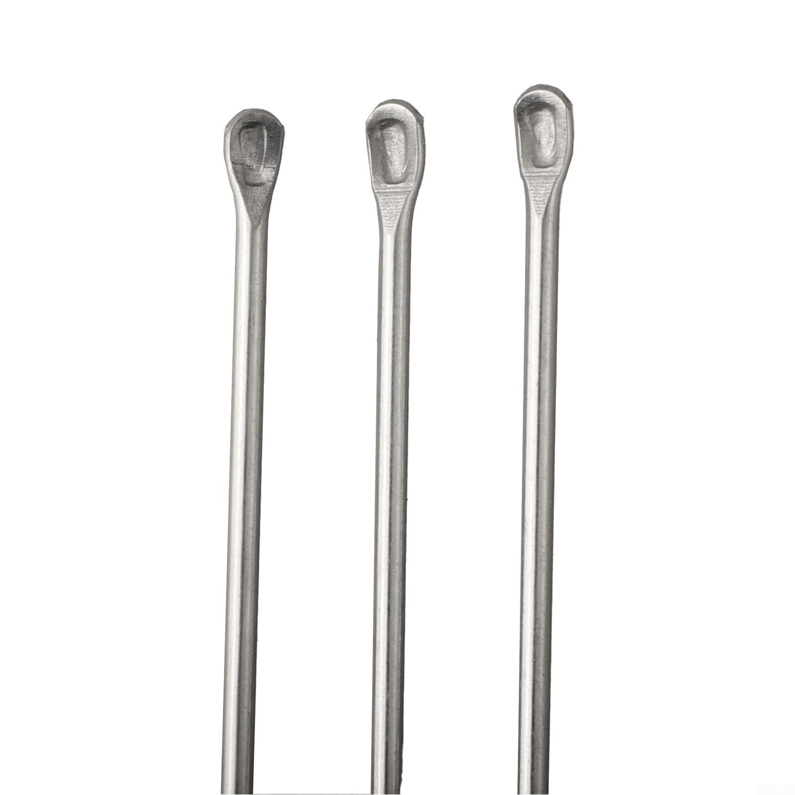 Lot de 3 cuillères et spatules sophistiquées en acier inoxydable pour la manipulation des poudres de laboratoire