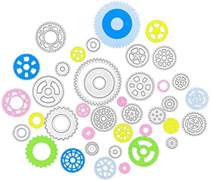 Miniatura 3 de Juego de troqueles de corte, troqueles de engranajes, plantillas de metal en relieve, molde de plantilla para tarjetas de álbumes de recortes y