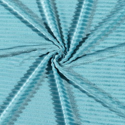 Image of RD TREND Presents Velvet 250 GSM Self Stripe Pillow Cover Set of 2 with Zipper, Size -18 inch x 28 inch Inches (45x71 Cm) (Sky)