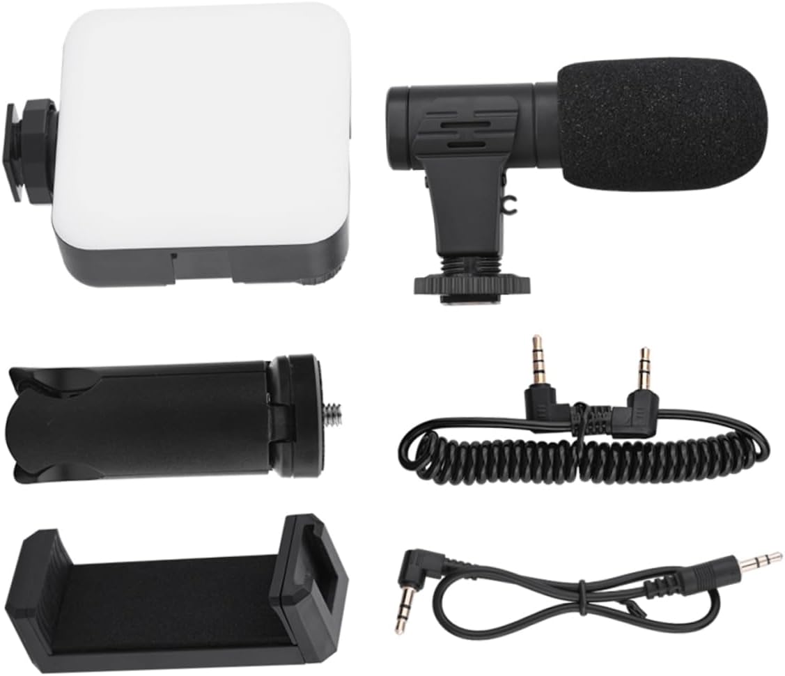 ARTIBETTER Adjustable Brightness Fill Lamp Phone Tripod Bracket Vlog Kit for Cellphone