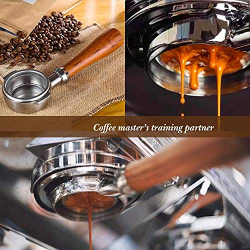 tellaLuna Portafiltro de café sin fondo de 54 mm para la serie Barista con 1 taza de filtro de la cesta de café de… - Imagen 8