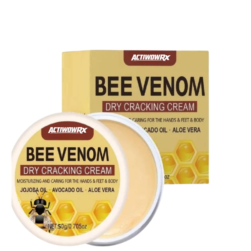ActiwowRx Bee Venom Cracking Cream – 50g || moisturising solution for your hands, feet, and body. This unique formula combines the remarkable properties of bee venom-image-44