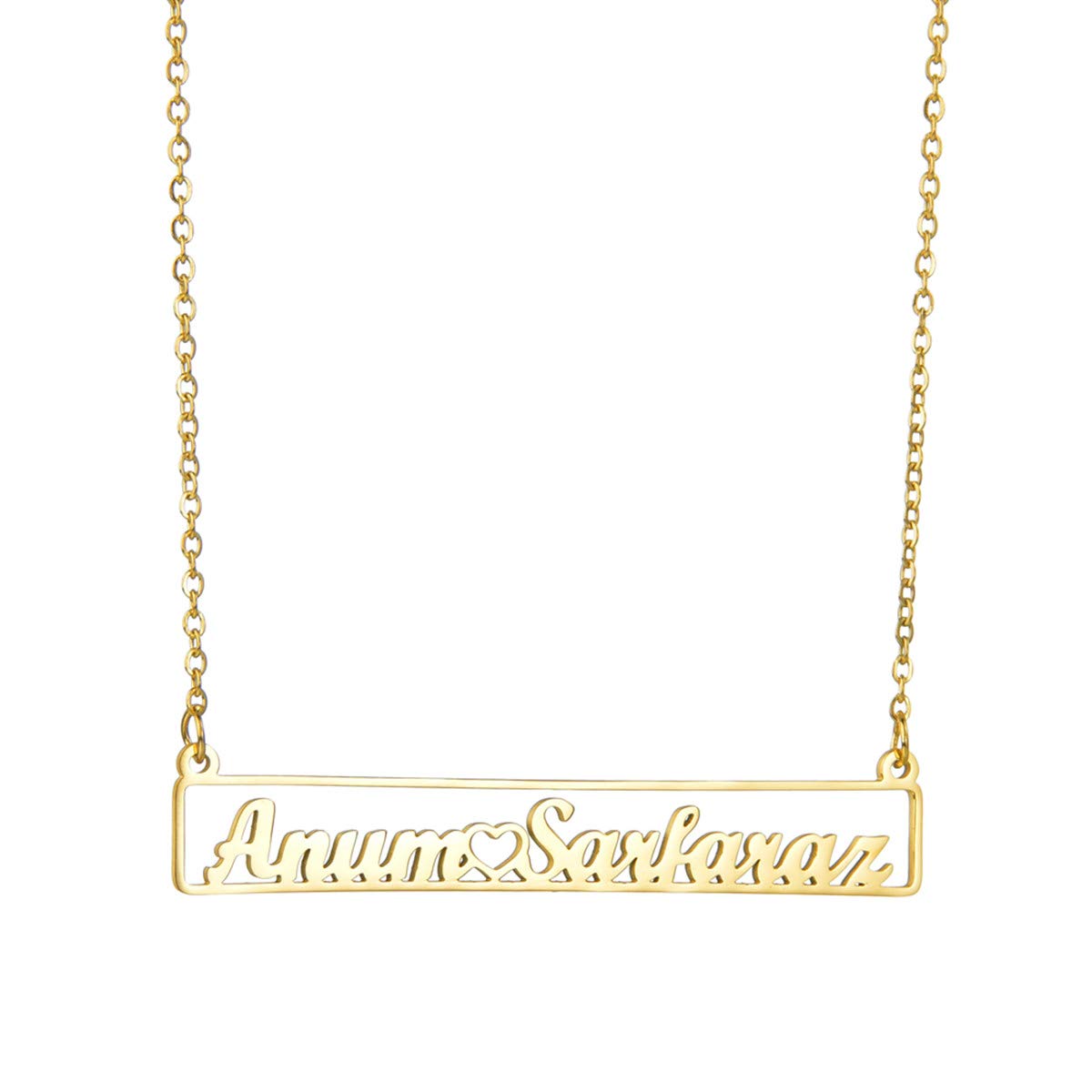 FlowsheyCustom Name Necklace Personalized Gift Necklace 18K Gold Plated Nameplate Jewelry for Women