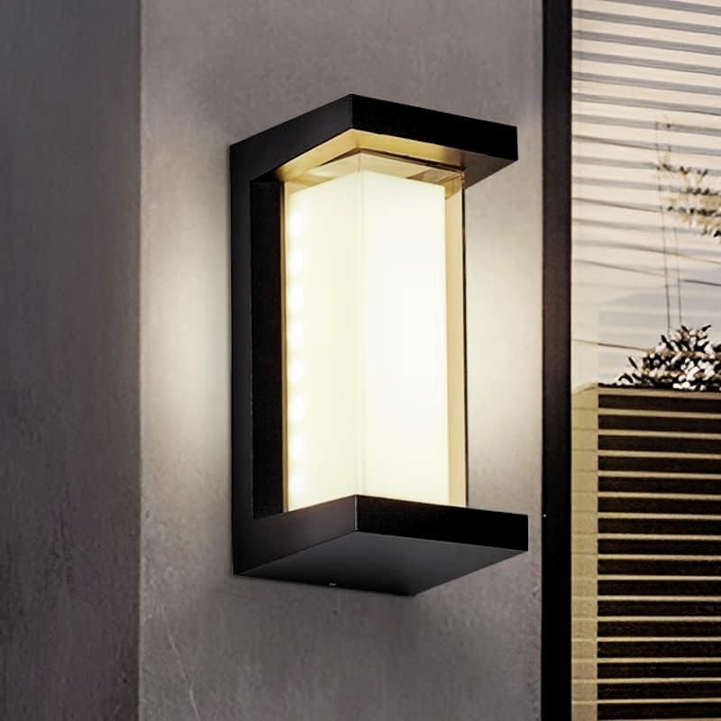Degruand LED 18W Aluminum Rectangular Modern Outdoor Wall Light,1800LM Bright Porch Lights,3000K Warm White Exterior Sconce Lighting,IP65 Waterproof