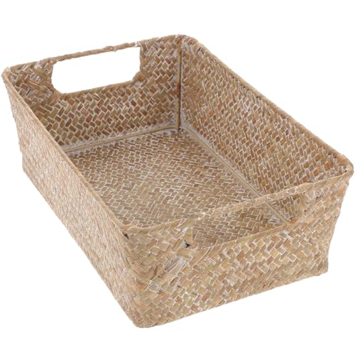 GLEAVI Corbeille à Pain en Osier : Panier de Présentation pour Boulangerie - Bac de Rangement de Cuisine (30x20x10 cm)