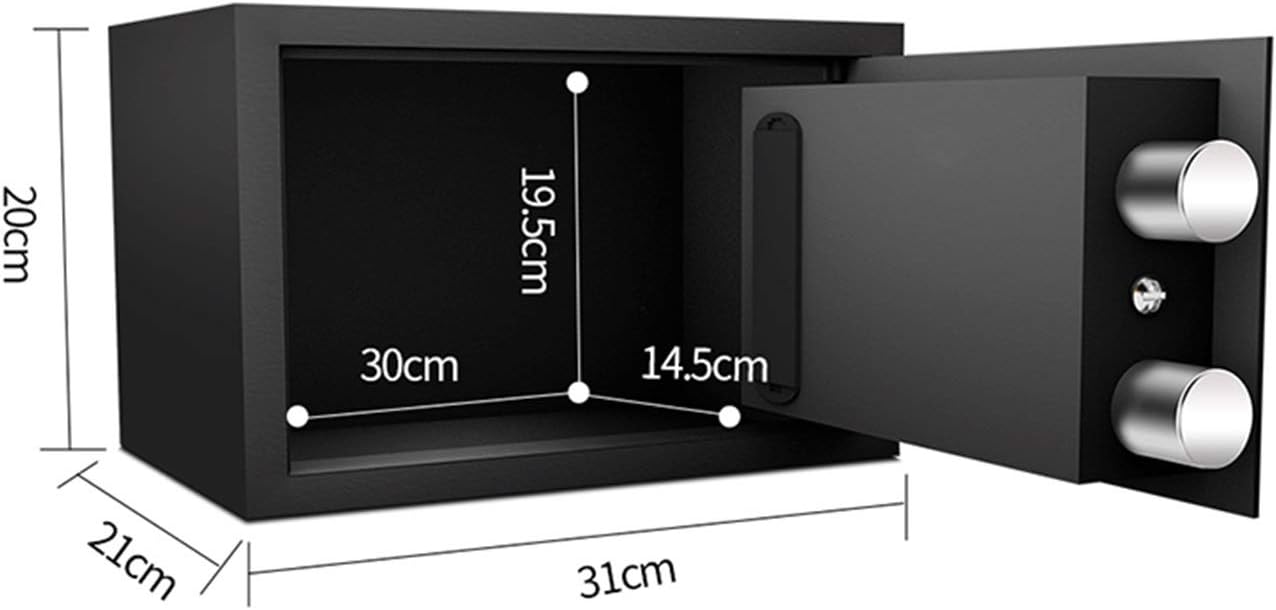 Fireproof Safe Box, Digital Safe Box Fireproof Waterproof Combination Lock Safe with Keypad LED Indicator, for Office Home Hotel - Secure Documents Jewelry Valuables