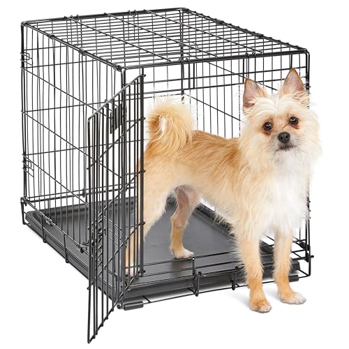 MidWest Homes for Pets - Cage pour Chiens iCrate 60,96 cm, modèle amélioré, Une Porte, Noir