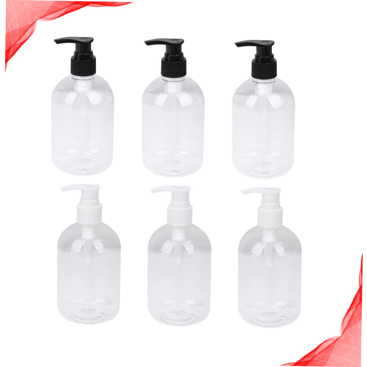 Housoutil 2 Set Di Contenitori Per Lozione Riutilizzabili Da Viaggio 350 Ml Flacone Di Shampoo Ricaricabile Per Bagnoschiuma E 6 Pezzi*2