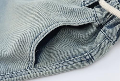 Boys Casual Baggy Denim Pants Loose Fit Cargo Jeans Comfortable Streetwear for Active Kids Ages 4-164