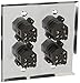 Seismic Audio Speakers Stainless Steel Wall Plate - 2 Gang with 4 XLR and 1/4 Inch Combo Connectors