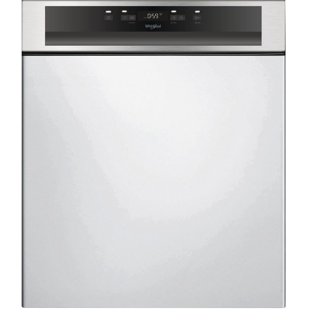Whirlpool Lavavajillas WBC 3C34 PF X parcialmente integrable/60 cm/D/14 manteles a medida/PowerClean Pro - Boquillas de alta presión/NaturalDry - Sistema automático de apertura de puertas/programa