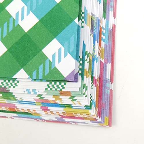 24 Sheet Spring Easter Buffalo Plaid Pattern Paper Pack Scrapbook Specialty Paper Double-Sided Decorative Craft Paper For Easter Spring Wedding Anniversary Diy Scrapbook Card Making Decoration #TOP3