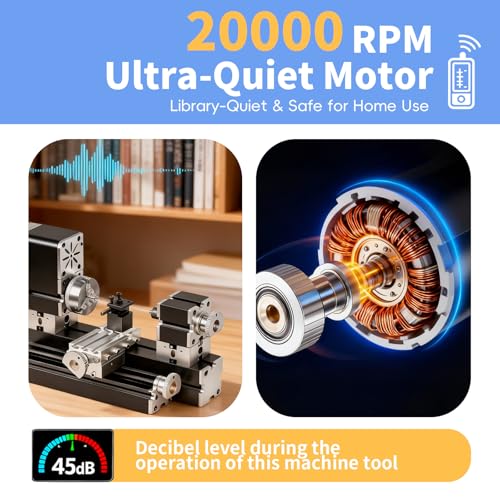 ZHRUI Mini Metal Lathe 20000 RPM