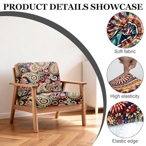 Image of BIETYONE 4Pcs Patio Stretch Cushion Covers,Outdoor Sofa Replacement Cover Slipcovers for Patio Furniture Cushion Covers, Washable Reusable Furniture Protector