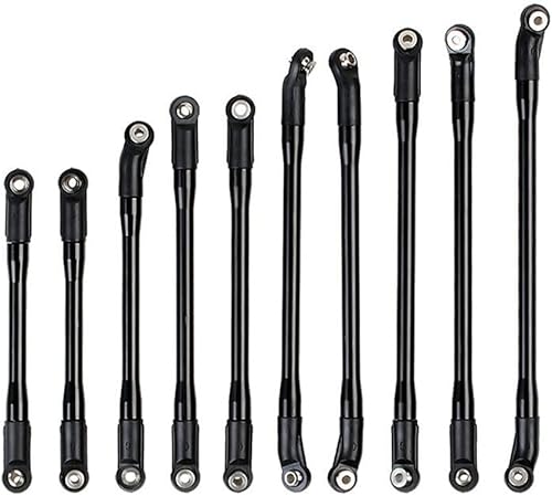 Miniatura 5 de 10 unids RC Crawler Car Upgrade Aluminio Rod Link Link Kit Amortiguador 313MM distancia entre ejes 1/10 para Axial SCX10 II 90046 pieza de repuesto