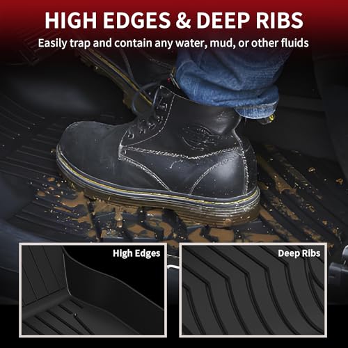 Image of LASFIT Floor Mats for Mercedes Benz GLA 2015-2020 & CLA 2014-2019 250 /45 | All Weather TPE Non-Slip Easy to Wash, 1st & 2nd Row Car Mats