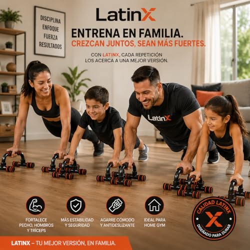 Image of LatinX Push Up Bar Pushup Home Gym Equipment for Men & Women for Training, Exercise Push up Stand Gym Accessories for Men & Women in Home Use for Chest, Pushup Anti-Slip Push Ups Stand Multicolor