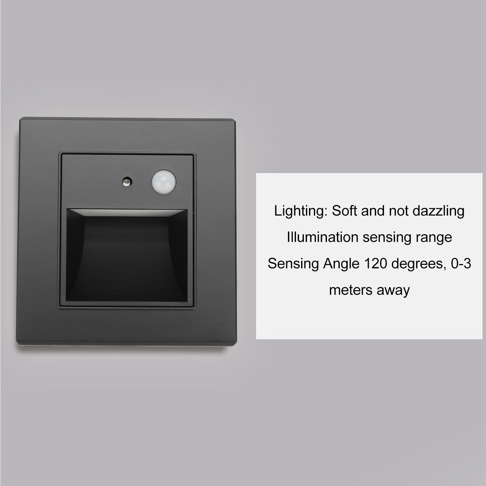 Luz con Sensor de Movimiento, 4 Luces de Suelo Empotradas Integradas para Interiores, 110-240 V, para Escalera, Pasillo, Dormitorio, Seguridad Nocturna (GRAY)