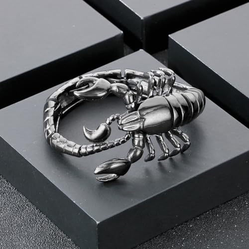 316L Stainless Steel Scorpion Centipede Mens Bracelet Bangle Vintage Punk Silver Black Bracelet for Men Polished Mens Jewelry Gift for Him2