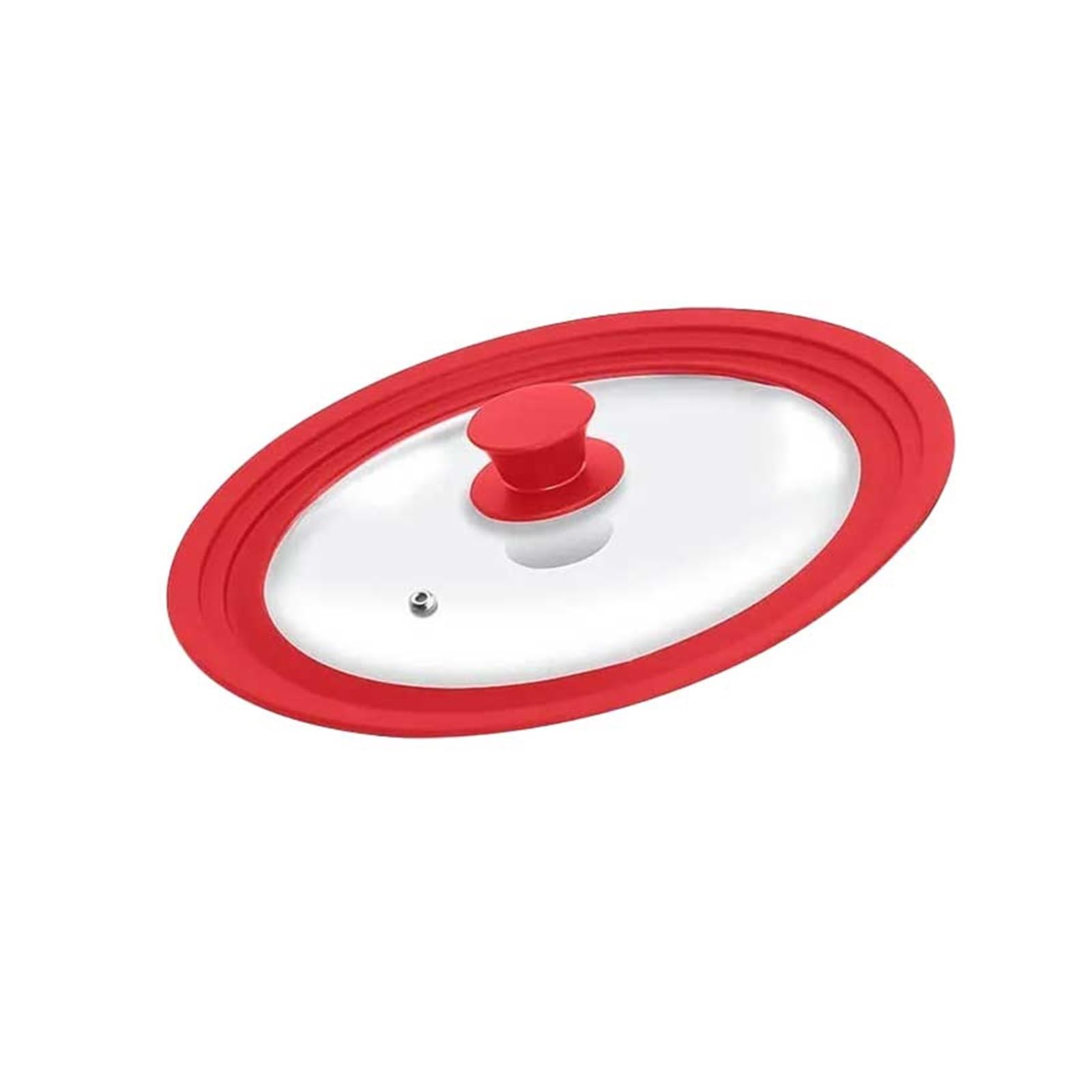 Zyslxhocz Red 20-22-24Cm Skillets Multifunctional Adaptable Lids 16-22-28-32Cm Silicone Glass Covers Pans Stove Round Protector Caps Kitchen Accessories(Red 20-22-24Cm)