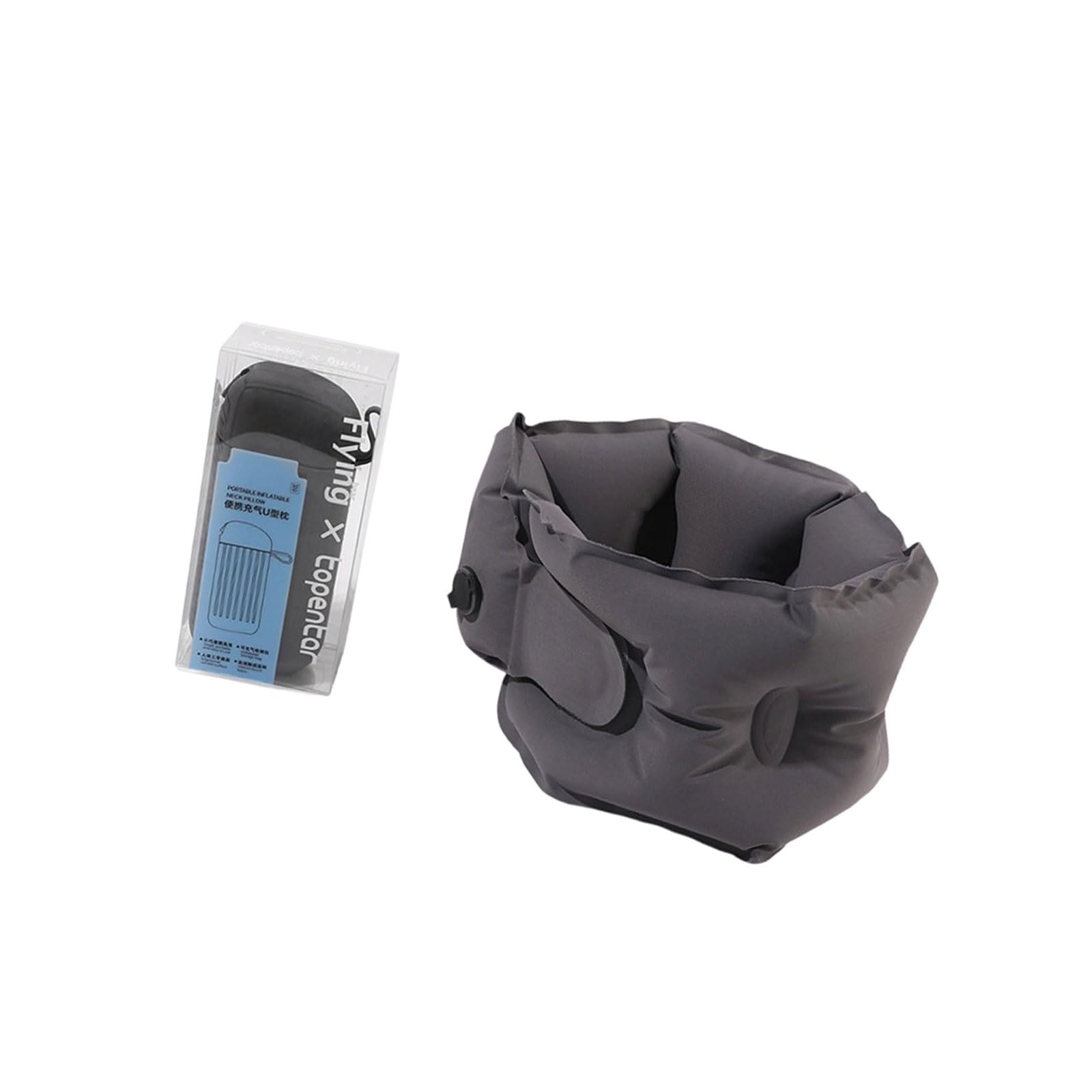 HUANGING Portable Inflatable Neck Pillow with Cooling Gel for Travelers, Commuters, Use During Trip Work Breaks and Lounging