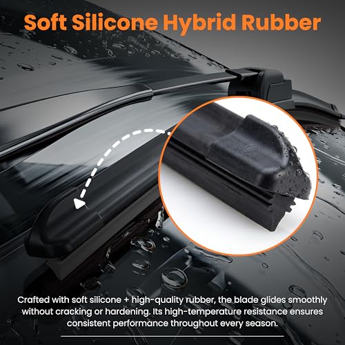 Image of Eltron Turbo Windshield Wiper Blades Compatible with CIAZ Pair (D-24, P-16) Superior All-Weather Rubber, Aerodynamic Design, Quick Install with 1 year warranty