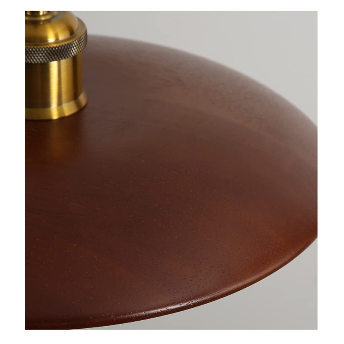 Chrasy Lampada a Sospensione Cavo Regolabile Legno Noce E27 28 cm Max 60 W | Illuminazione Verso il Basso, Atmosfera Calda, Paralume Compatto, Compatibile con Dimmer Esterno, Cucina Sala Bar Soggiorno